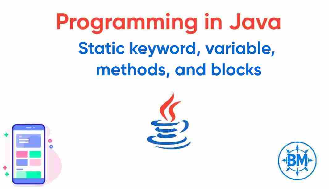 Static Keyword in Java.